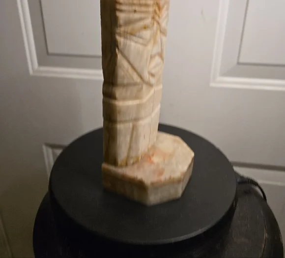 Carved Stone Sculpture Book End - Cream and Brown - Picture 2 of 10